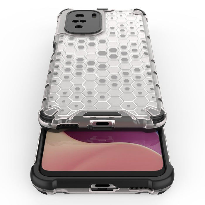 Honeycomb Case armor cover with TPU Bumper for Xiaomi Redmi K40 Pro+ / K40 Pro / K40 / Poco F3 blue