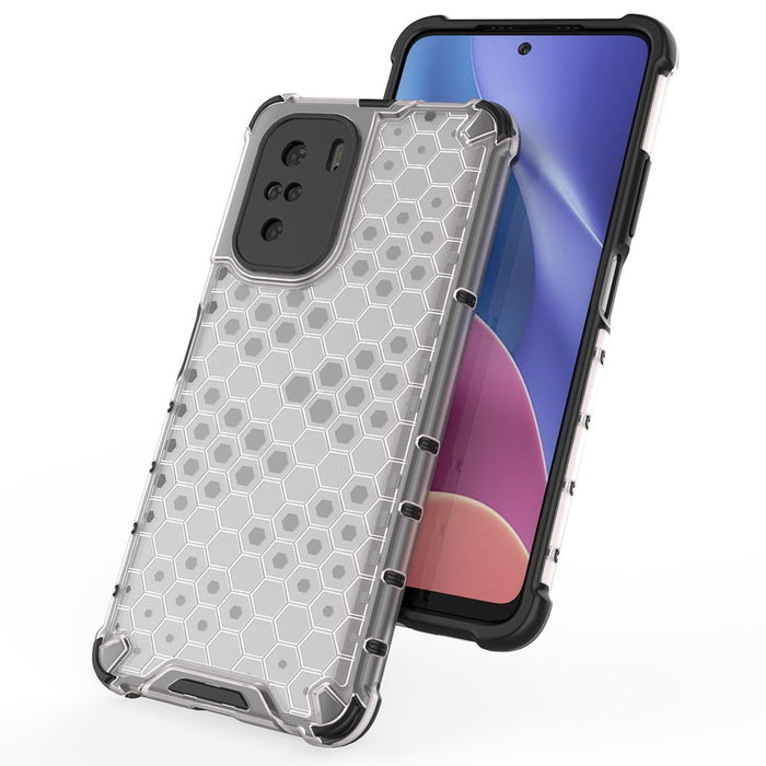 Honeycomb Case armor cover with TPU Bumper for Xiaomi Redmi K40 Pro+ / K40 Pro / K40 / Poco F3 blue