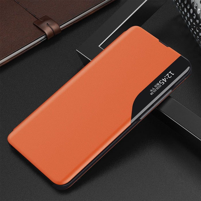 Eco Leather View Case Elegant Flip Cover Case with Stand Function Xiaomi Redmi K40 Pro + / K40 Pro / K40 / Poco F3 Orange