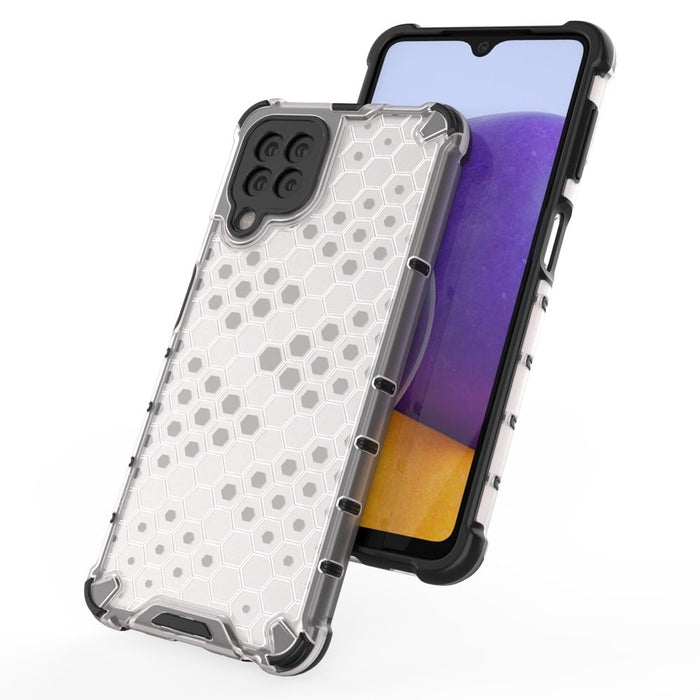 Honeycomb Case armor cover with TPU Bumper for Samsung Galaxy A22 4G red