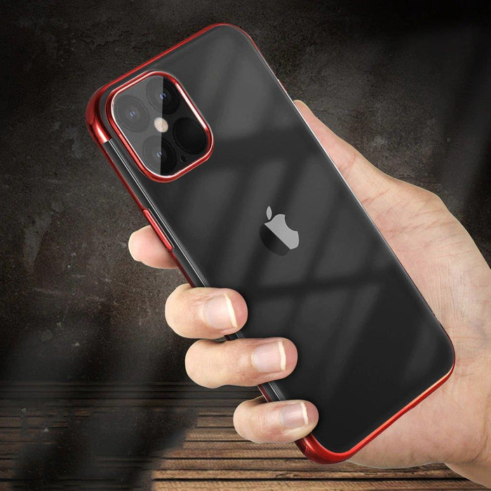 Clear Color Case Gel TPU Electroplating frame Cover for Samsung Galaxy A22 4G black