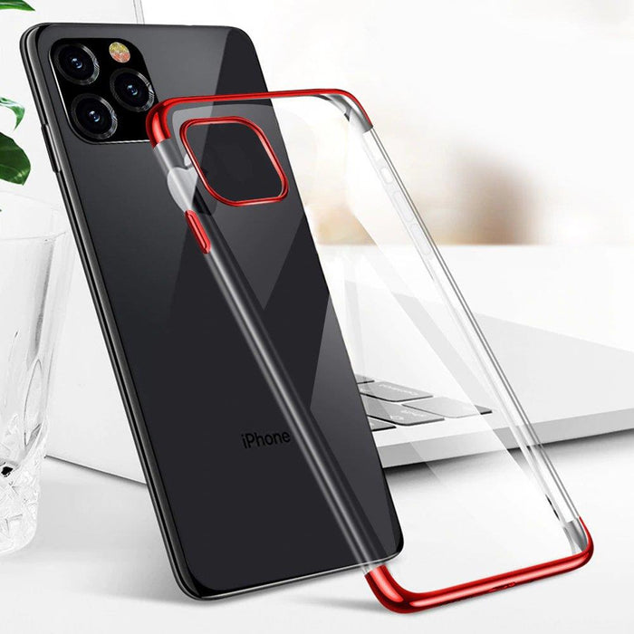 Clear Color Case Gel TPU Electroplating frame Cover for Samsung Galaxy A22 4G black