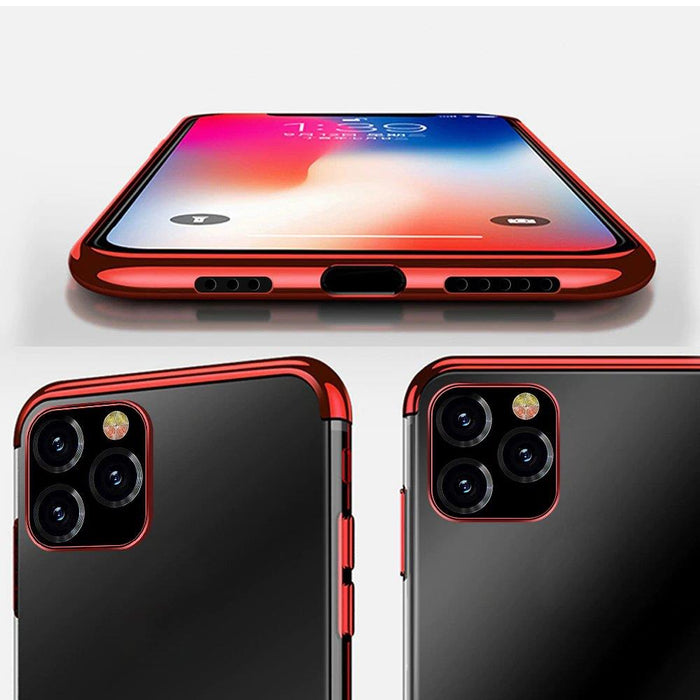 Clear Color Case Gel TPU Electroplating frame Cover for Samsung Galaxy A22 4G black