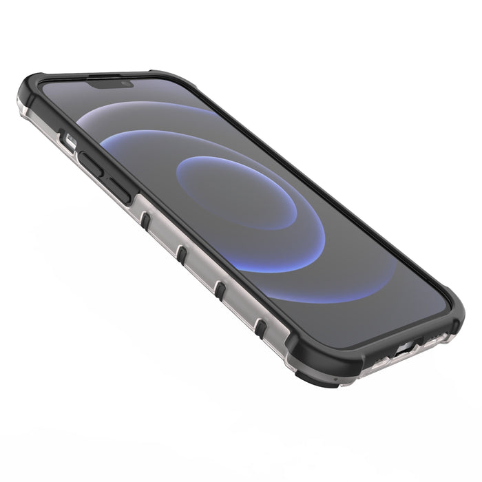 Honeycomb Case armor cover with TPU Bumper for iPhone 13 Pro black