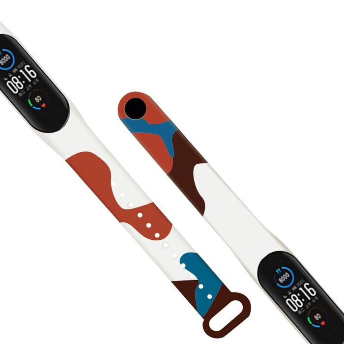 Strap Moro band for Xiaomi Mi Band 3 / 4 silicone strap watch bracelet pattern 8