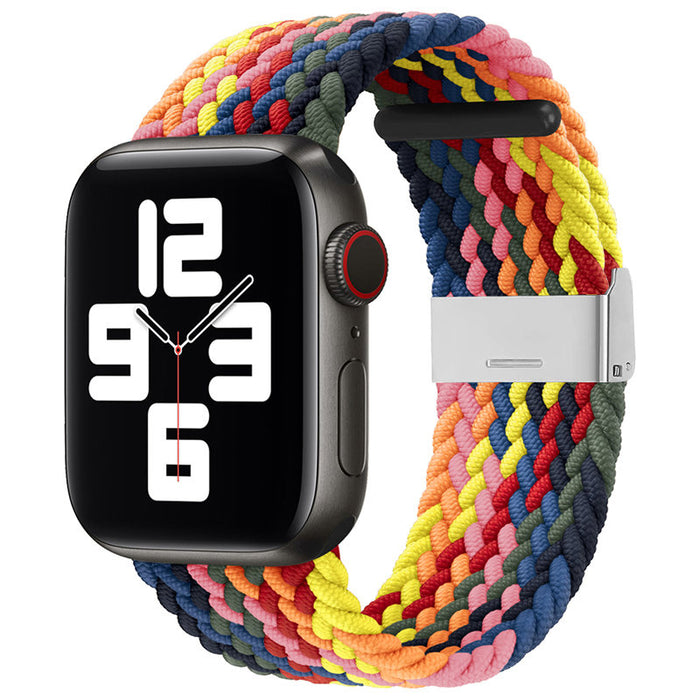 Braided Fabric Strap Bracelet Strap Fabric Band for Apple Watch 38 / 40 / 41 mm - Multicolor