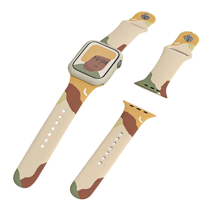 Silicone Strap Moro Watch Bracelet Band for Apple Watch 42 / 44 / 45 / 49 mm - Pattern 1