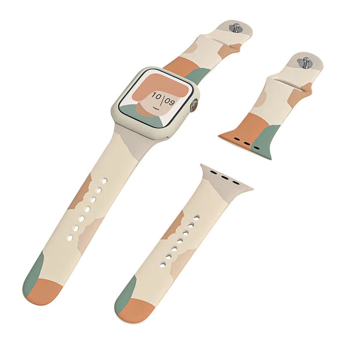 Silicone Strap Moro Watch Bracelet Band for Apple Watch 42 / 44 / 45 / 49 mm - Pattern 5