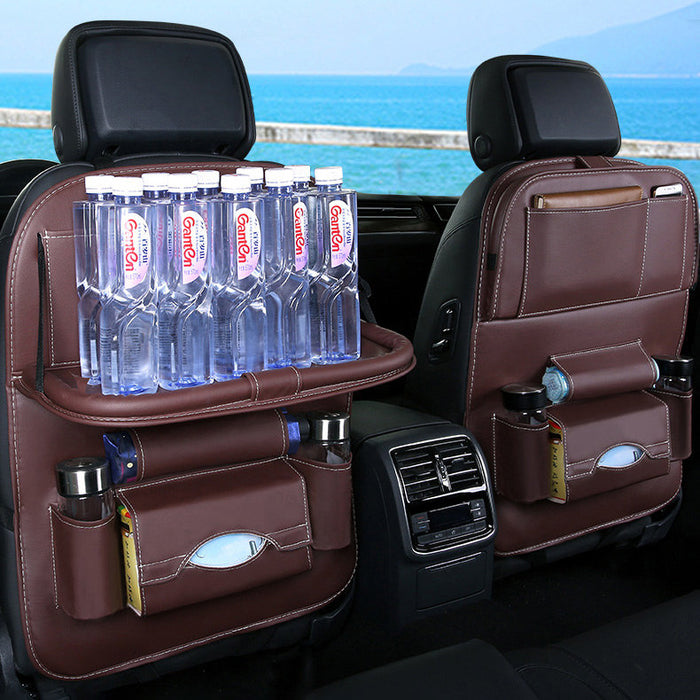 Car seat organizer seat protector seat cover shelf mini car coffee table