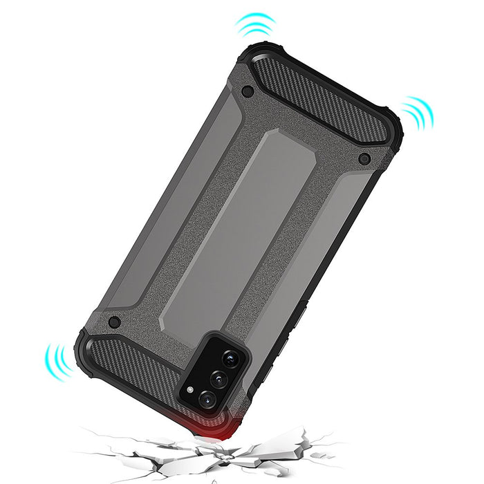 Hybrid Armor Case Tough Rugged Cover for Samsung Galaxy A03s black