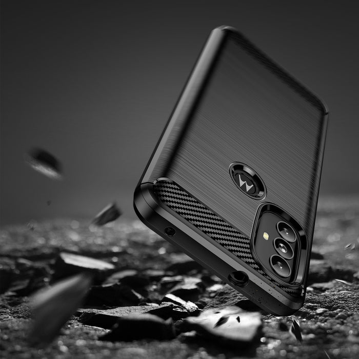 Carbon Case Flexible case cover Motorola Moto G Power 2022 black