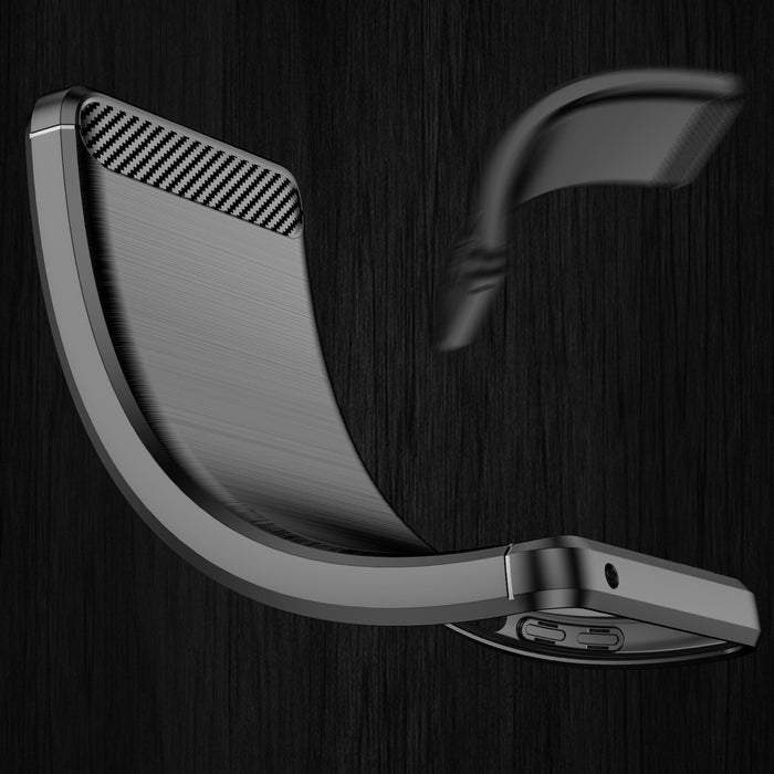 Carbon Case flexible cover for Motorola Moto G Stylus 2022 black