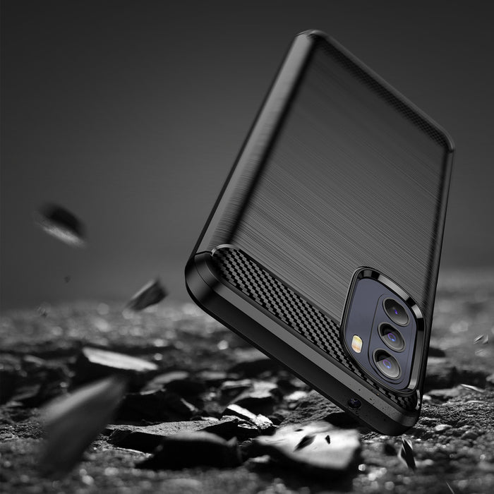 Carbon Case flexible cover for Motorola Moto G Stylus 2022 black