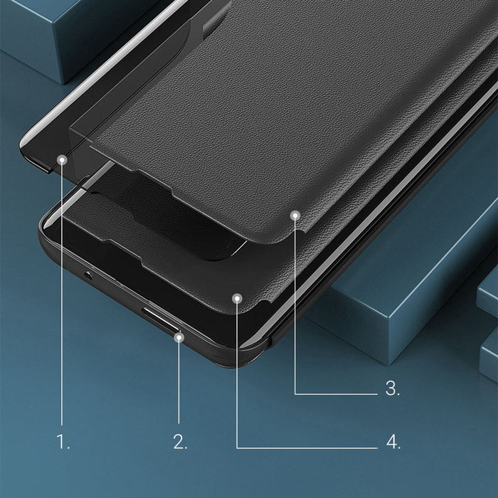 Eco Leather View Case elegant case with flip cover and stand function Xiaomi Redmi Note 11 Pro+ 5G (China) / 11 Pro 5G (China) / Mi11i HyperCharge / Poco X4 NFC 5G red