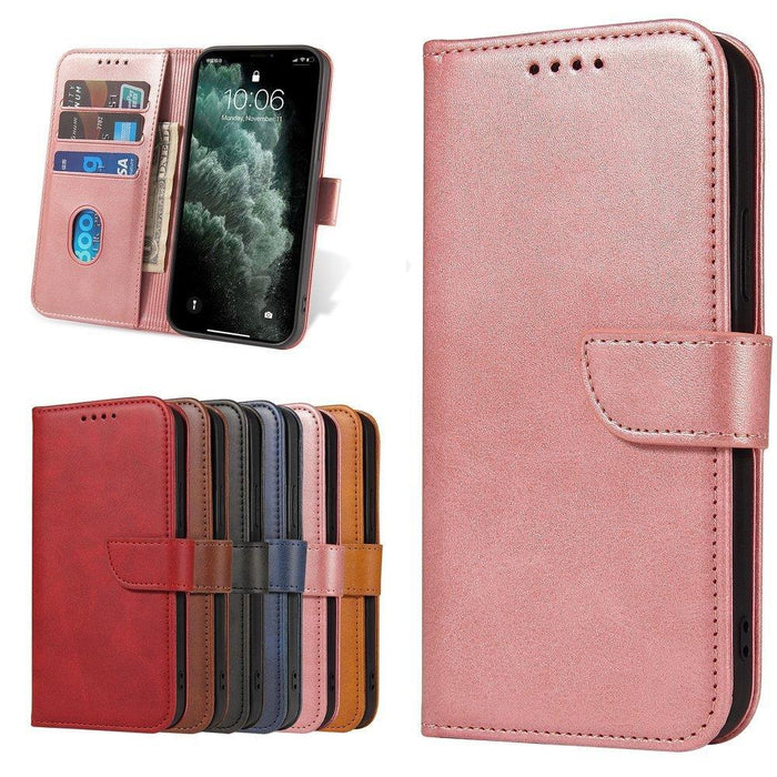 Magnet Case elegant case case cover with a flap and stand function Poco M4 Pro 5G pink