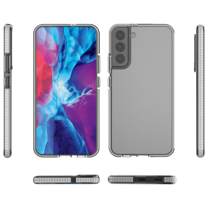 Spring Case cover gel case with colored frame for Samsung Galaxy S22+ (S22 Plus) black