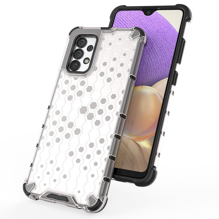 Honeycomb case armored cover with a gel frame for Samsung Galaxy A03s (166.5) black
