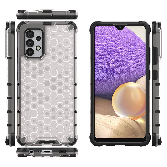 Honeycomb case armored cover with a gel frame for Samsung Galaxy A13 5G transparent