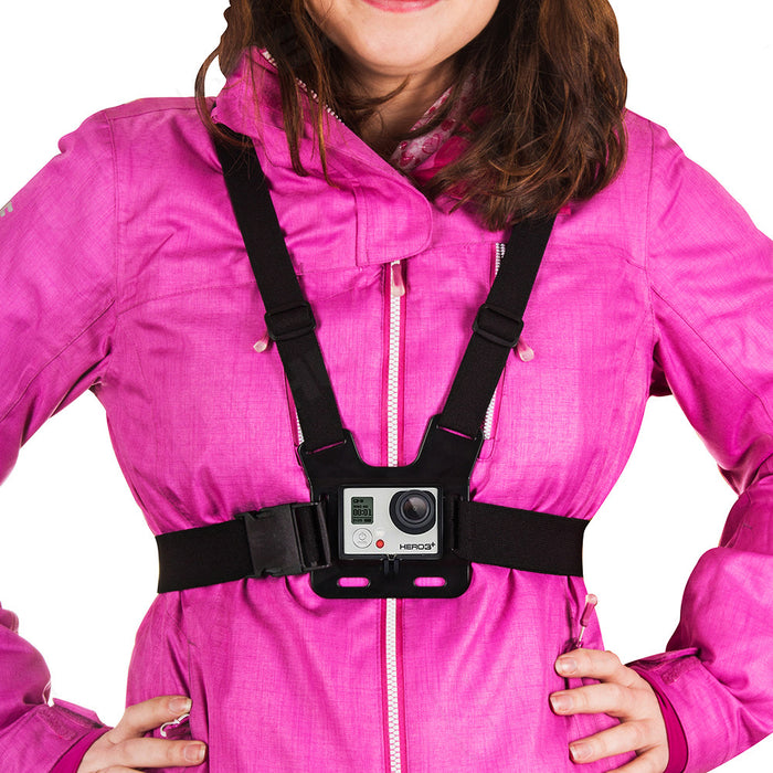Chest Mount - Chest Harness for GoPro SJCAM Sports Cameras - Black