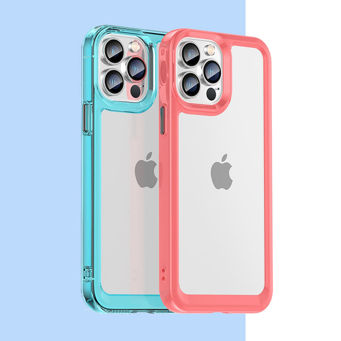 Outer Space Case for iPhone 12 Pro Max hard cover with gel frame blue