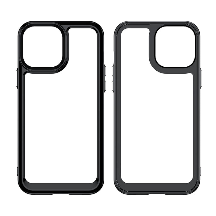 Outer Space Case Case for iPhone 12 Pro Max Hard Cover with Gel Frame Red