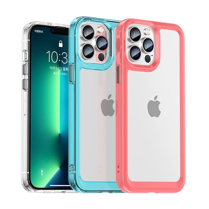 Outer Space Case Case for iPhone 12 Pro Max Hard Cover with Gel Frame Red