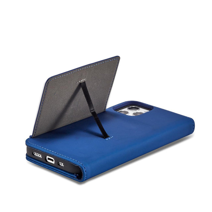 Magnet Card Case for iPhone 12 cover card wallet card stand blue