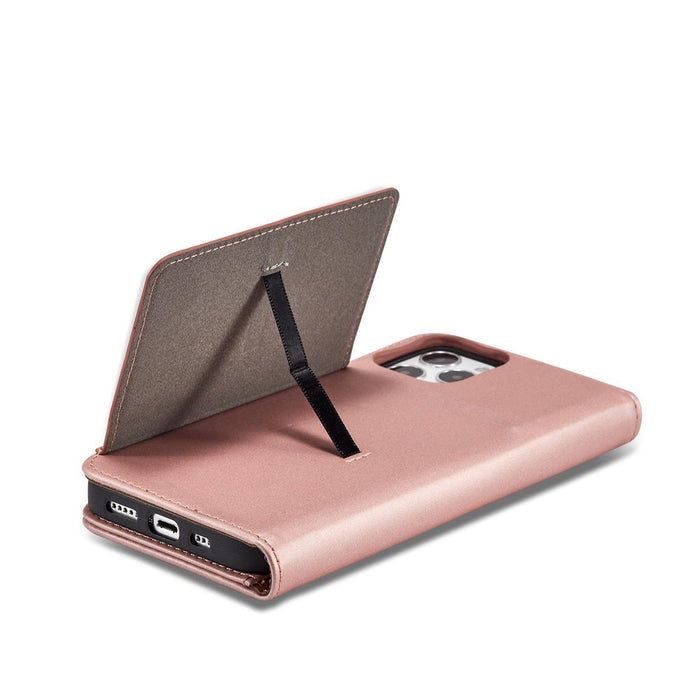 Magnet Card Case for iPhone 12 Pro Pouch Card Wallet Card Stand Pink