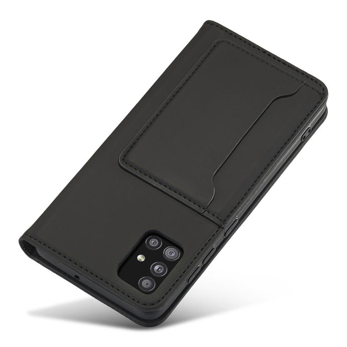 Magnet Card Case Case for Samsung Galaxy A12 5G Pouch Wallet Card Holder Black