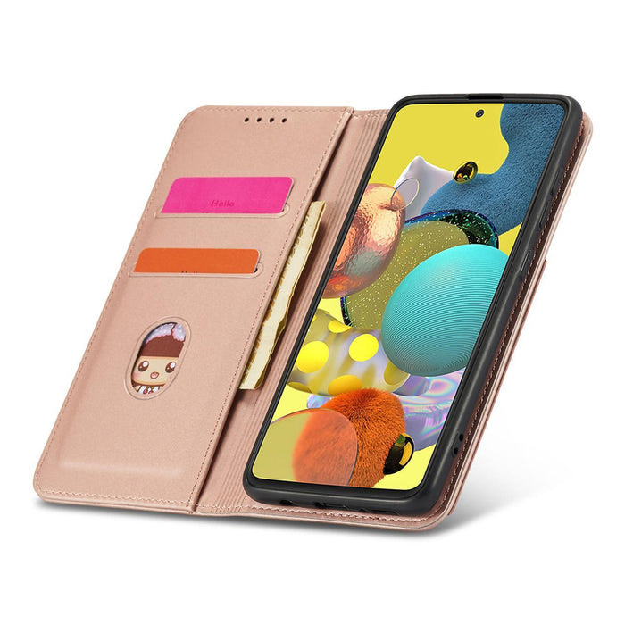 Magnet Card Case Case for Samsung Galaxy A13 5G Pouch Wallet Card Holder Pink