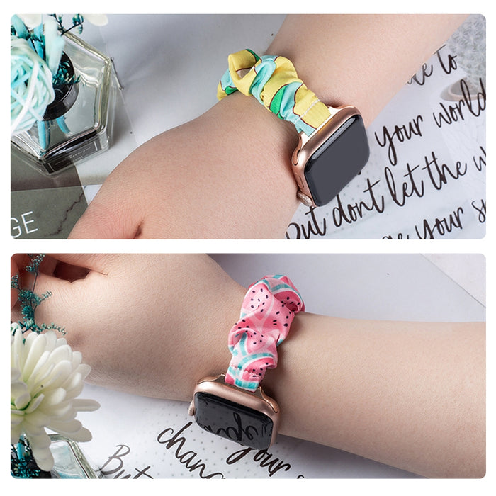 Fabric band for Apple Watch 42 / 44 / 45 mm strap bracelet rubber band - pineapple