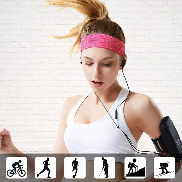 Elastic fabric headband for running fitness orange