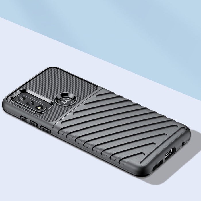 Thunder Case flexible armored cover for Motorola Moto G Play 2022 black