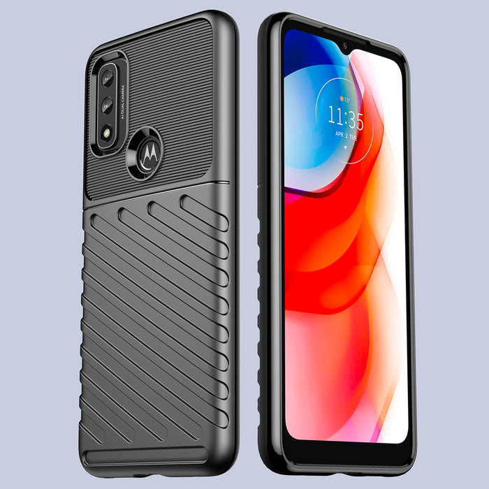 Thunder Case flexible armored cover for Motorola Moto G Play 2022 black