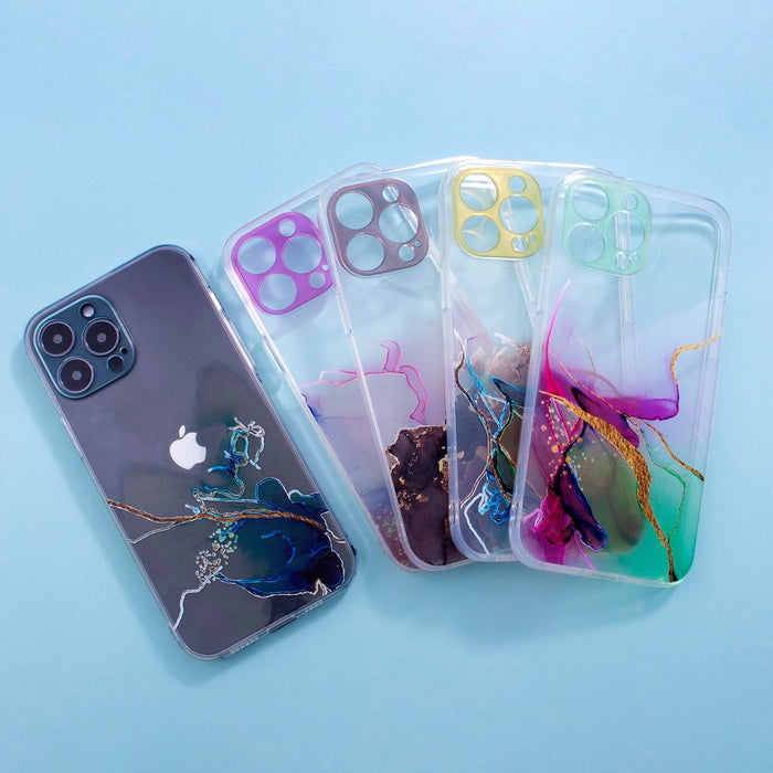 Marble Case for iPhone 12 Pro Max Gel Cover Mint Marble