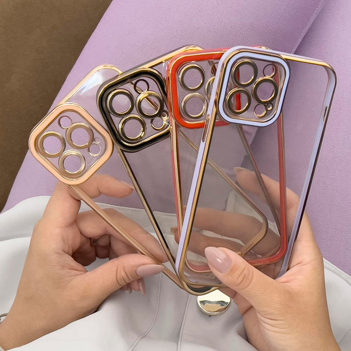 Fashion Case Cover for Xiaomi Redmi Note 11 Pro Gold Frame Gel Cover Gold