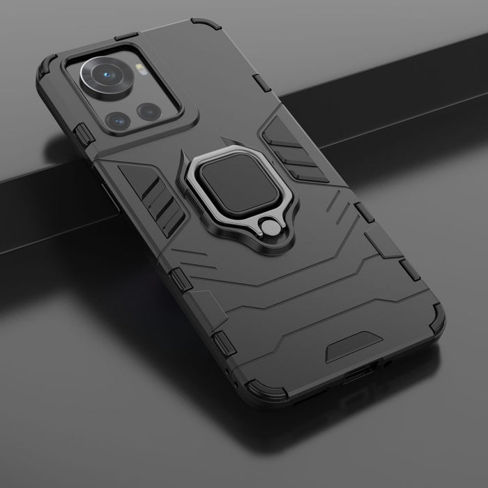 Ring Armor armored hybrid case cover + magnetic holder for OnePlus Ace black
