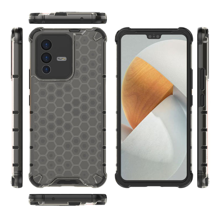 Honeycomb case armored cover with a gel frame Vivo V23 5G black