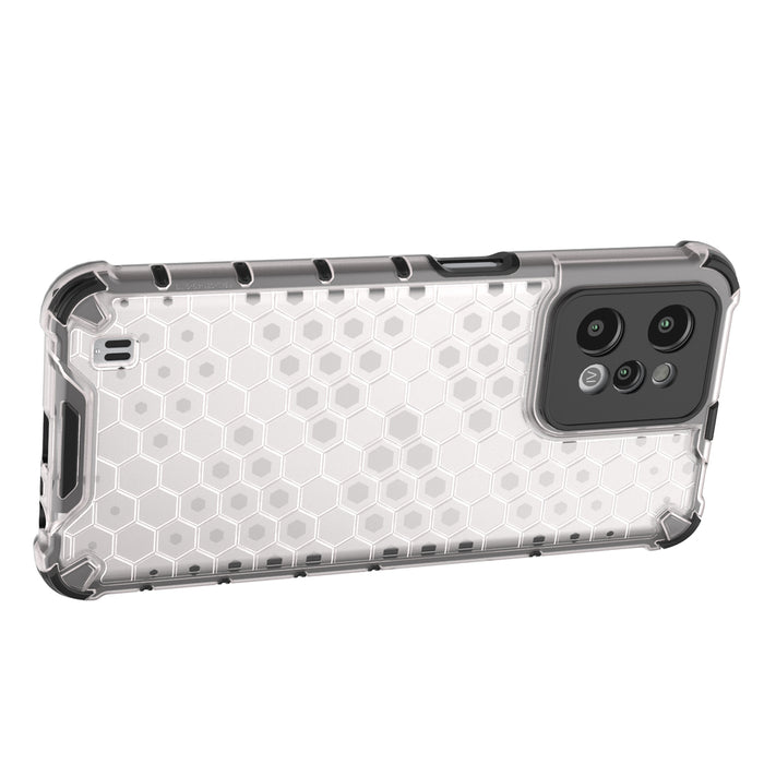 Honeycomb case armored cover with a gel frame Realme C31 transparent