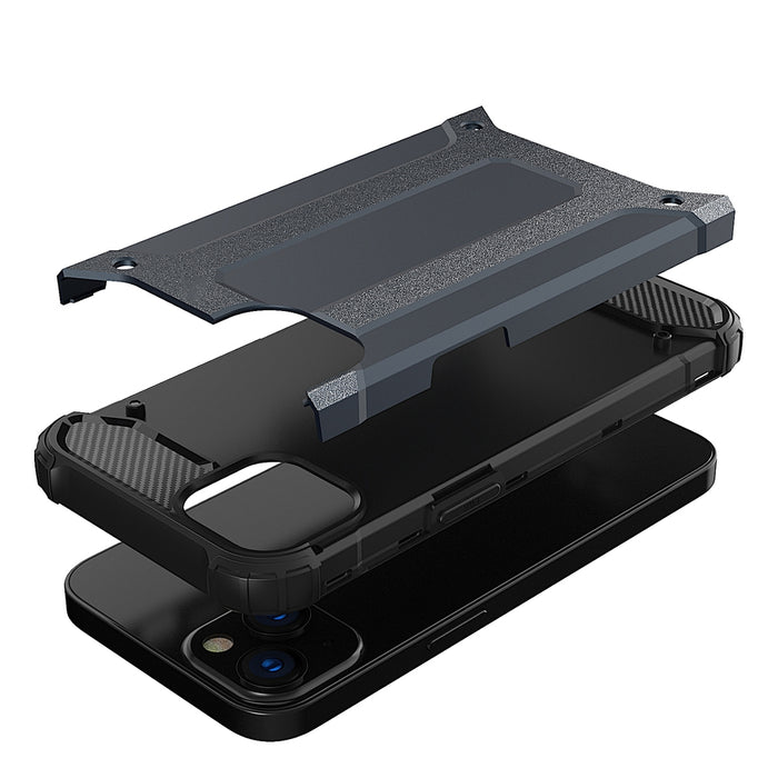 Hybrid Armor case for iPhone 14 Plus armored hybrid cover blue