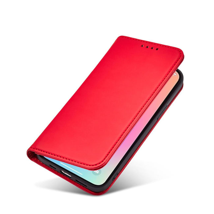 Magnet Card Case case for iPhone 14 Pro flip cover wallet stand red