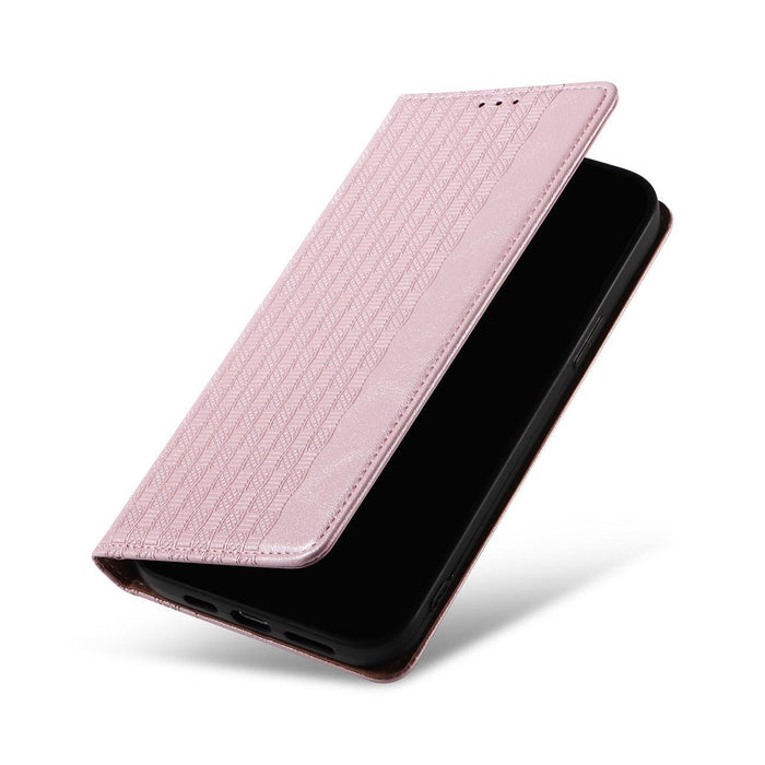 Magnet Strap Case iPhone 14 Case Flip Wallet Mini Lanyard Stand Pink