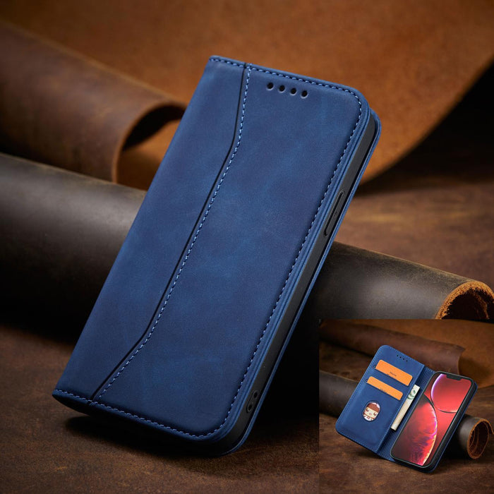 Magnet Fancy Case case for iPhone 14 Plus flip cover wallet stand blue