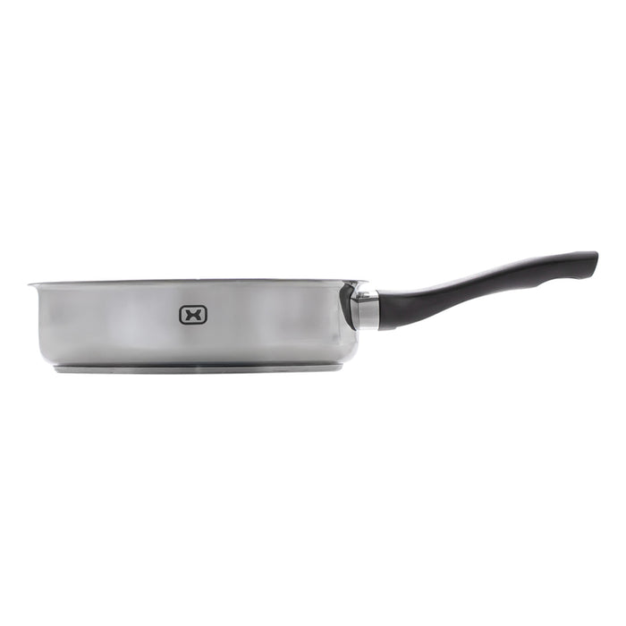 PAN WITH THREE-LAYER 28 CM CHROME