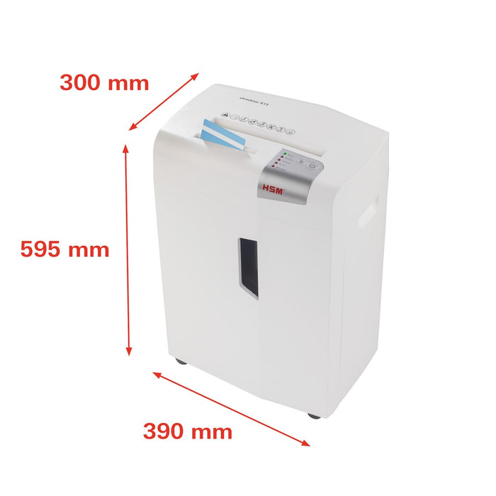 HSM shredstar X13 document shredder, 4 x 37 mm + separate CD-cutting mechanism