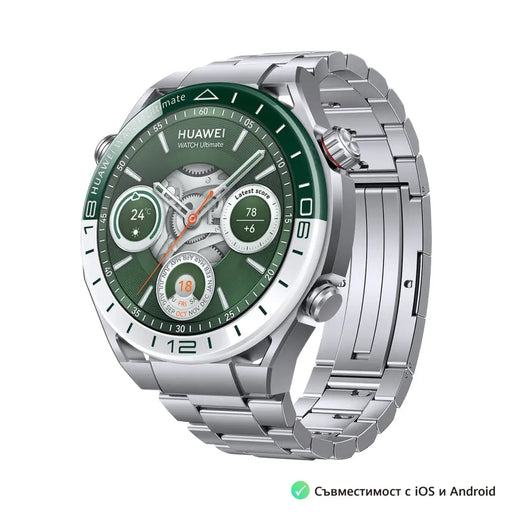 Huawei Watch Ultimate Green Woods-B19 Titanium 1.5’’ LTPO Amoled Color circular touchscreen 466 x 466; PPI 311