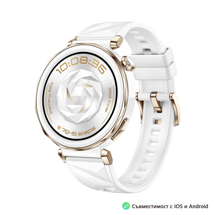 Huawei Watch GT5 Pro Jana-B29F, 1.32" Amoled 466x466, PPI 352, BT5.2, BLE/BR/EDR, 323mAh, 40-meter free diving, HUAWEI TruSense System, ECG analysis, Battery life up to 7 days, Compatible with iOS and Android devices, White Fluoroelastomer