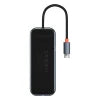 Hub 5in1 Baseus AcmeJoy series USB-C to 2xUSB 3.0 + USB 2.0 + USB-C PD + RJ45 (dark grey) - Hubs<<<IT