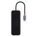 Hub 5in1 Baseus AcmeJoy series USB-C to 2xUSB 3.0 + USB 2.0 + USB-C PD + RJ45 (dark grey) - Hubs<<<IT