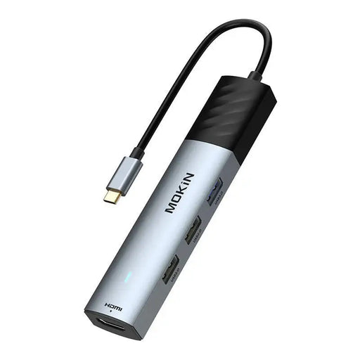 HUB 5in1 MOKiN USB-C PD 3.0 100W (silver) - Hubs<<<IT Accessories<<<InnproXML